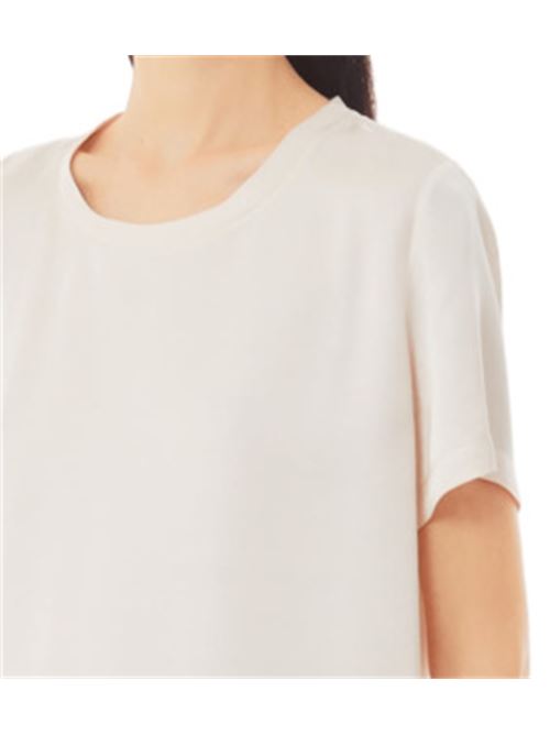 blusa donna girocollo mezza manica viscosa champagne LIU JO | CA5354-T2571X0659